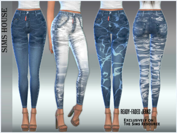 Sims 4 Ready-faded jeans by Sims House