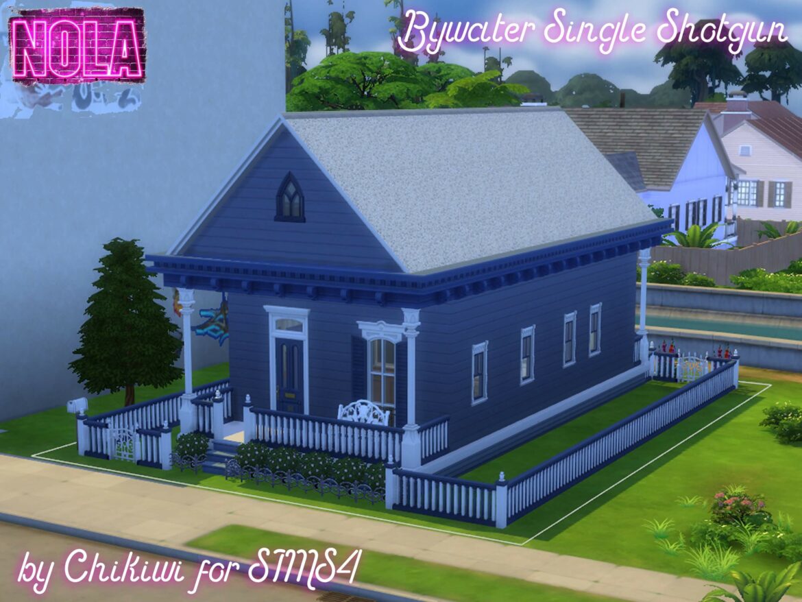 Sims 4 Residential – Bywater Single-Shotgun, NOLA