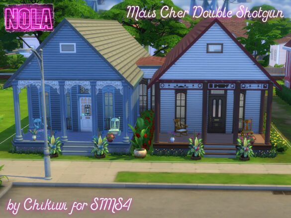 Sims 4 Residential – Mais Cher Double-Shotgun, NOLA