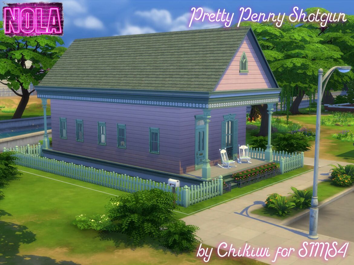 Sims 4 Residential – Pretty Penny Shotgun, NOLA