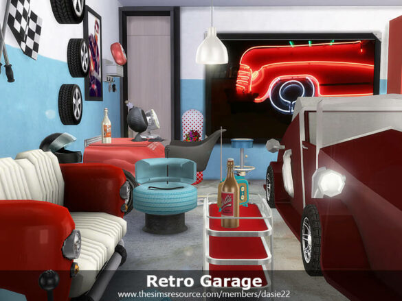 Sims 4 Retro Garage by dasie2 at TSR