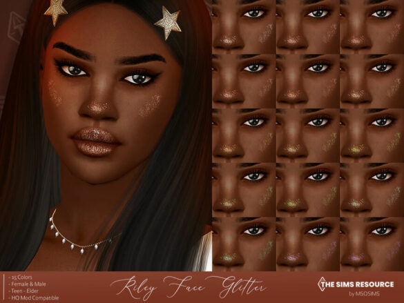Sims 4 Riley Face Glitter by MSQSIMS