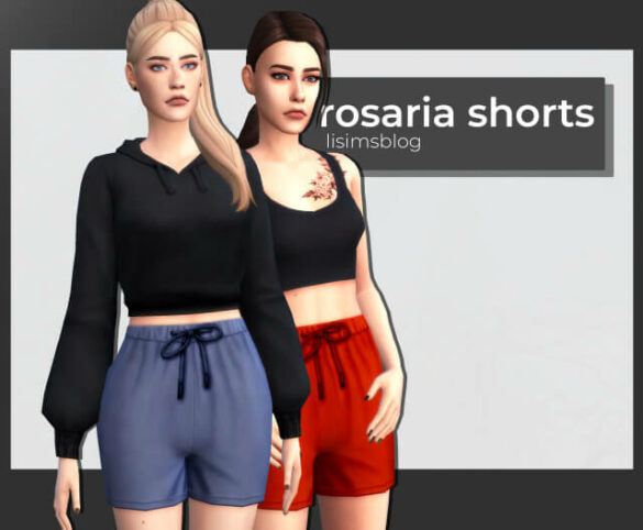 Sims 4 rosaria shorts ea mesh edit 20 swatches