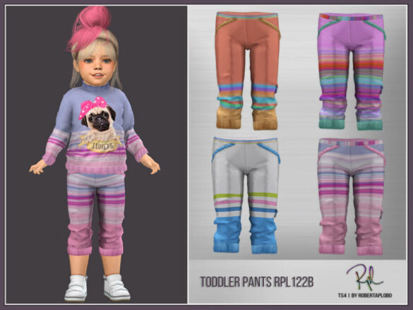 Sims 4 RPLts4 Toddler Pants RPL124B by RobertaPLobo