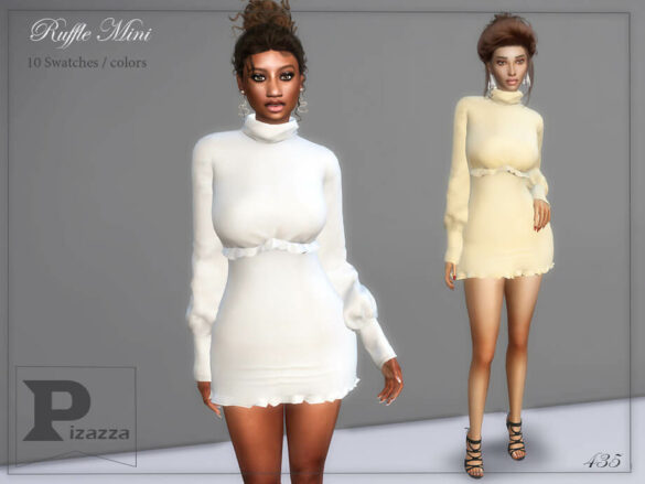 Sims 4 Ruffle Mini by pizazz at TSR