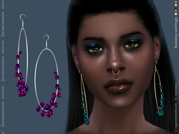 Sims 4 Runway earrings by sugar owl