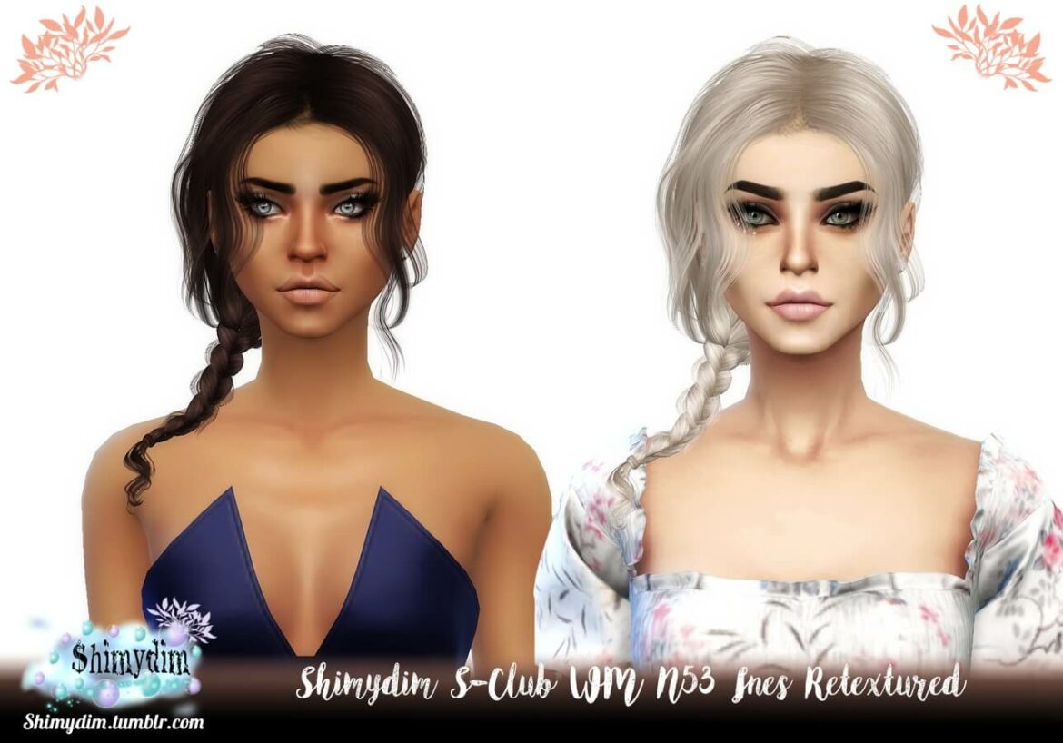 S-Club WM N53 Ines Hair Retexture at Shimydim Sims