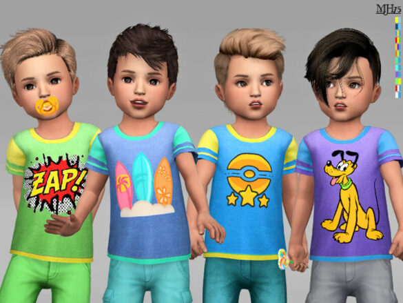 Sims 4 s4 cool boy toddler tees some cute little