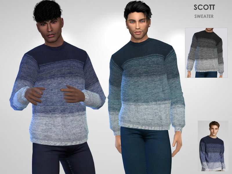 Sims 4 Scott Sweater by Puresim - The Sims Game
