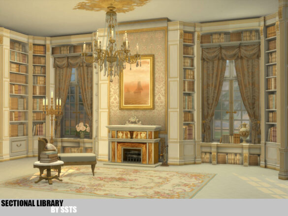 Sims 4 sectional library by ssts new meshes base game