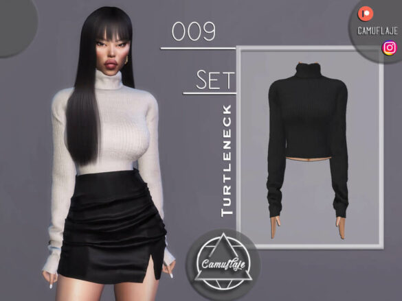 Sims 4 SET 009 – Turtleneck by Camuflaje at TSR