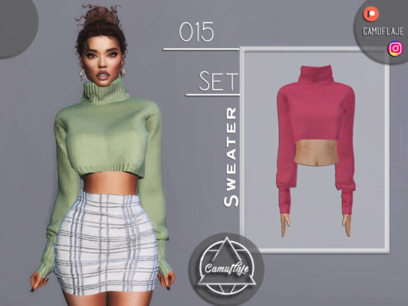 Sims 4 SET 015 – Sweater by Camuflaje at TSR