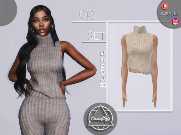 Sims 4 SET 016 – Blouse by Camuflaje at TSR