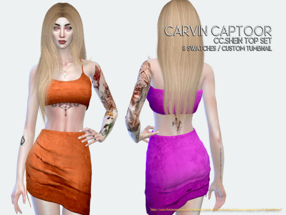 Sims 4 Shein Top Set by carvin captoor