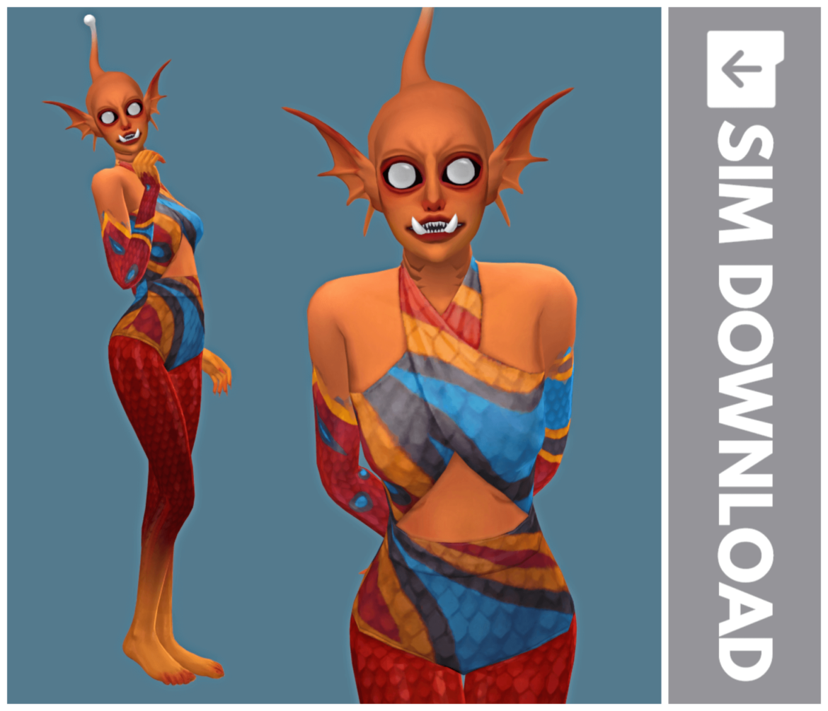 Sims 4 sim download c spinulosa cece mermaid