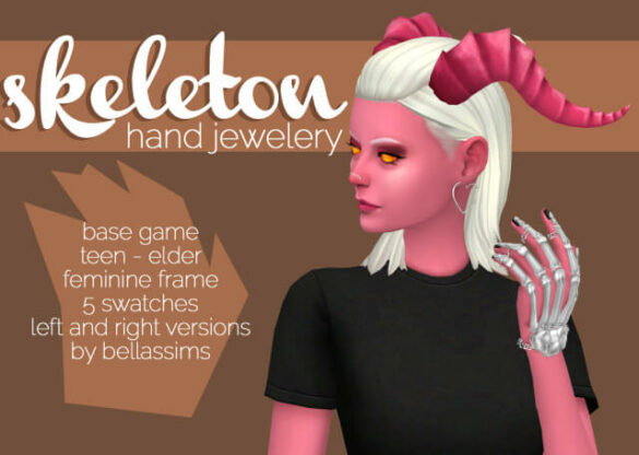 Sims 4 Simblreen 2021 – Skeleton Hand Jewelery