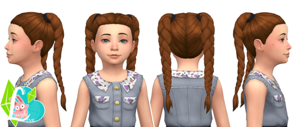 Sims 4 sll flirty braids for children