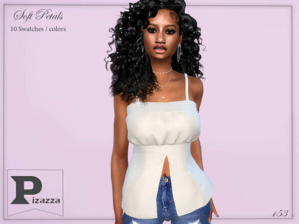 Sims 4 Soft Petals Top by pizazz at TSR