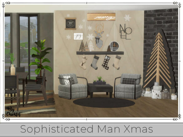 Sophisticated Man Xmas Sitting Room by Chicklet