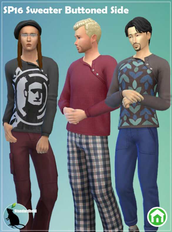 Sims 4 SP16 Sweater Button Side