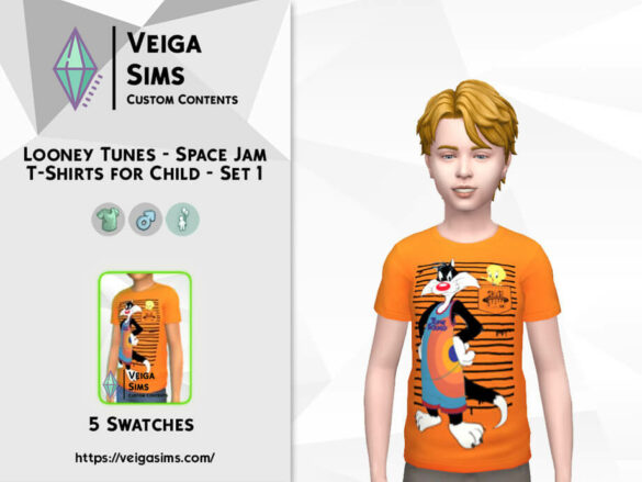 Space Jam T-Shirts for Child – Set 1