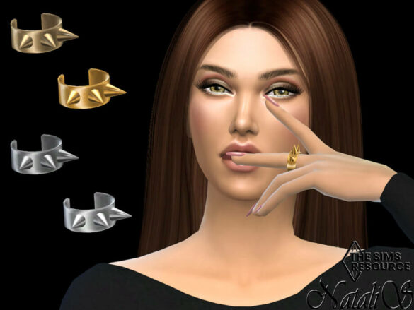 Sims 4 Spiked open ring by NataliS