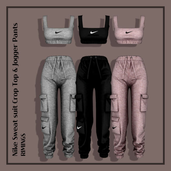 Sport Sweat suit Crop Top & Jogger Pants