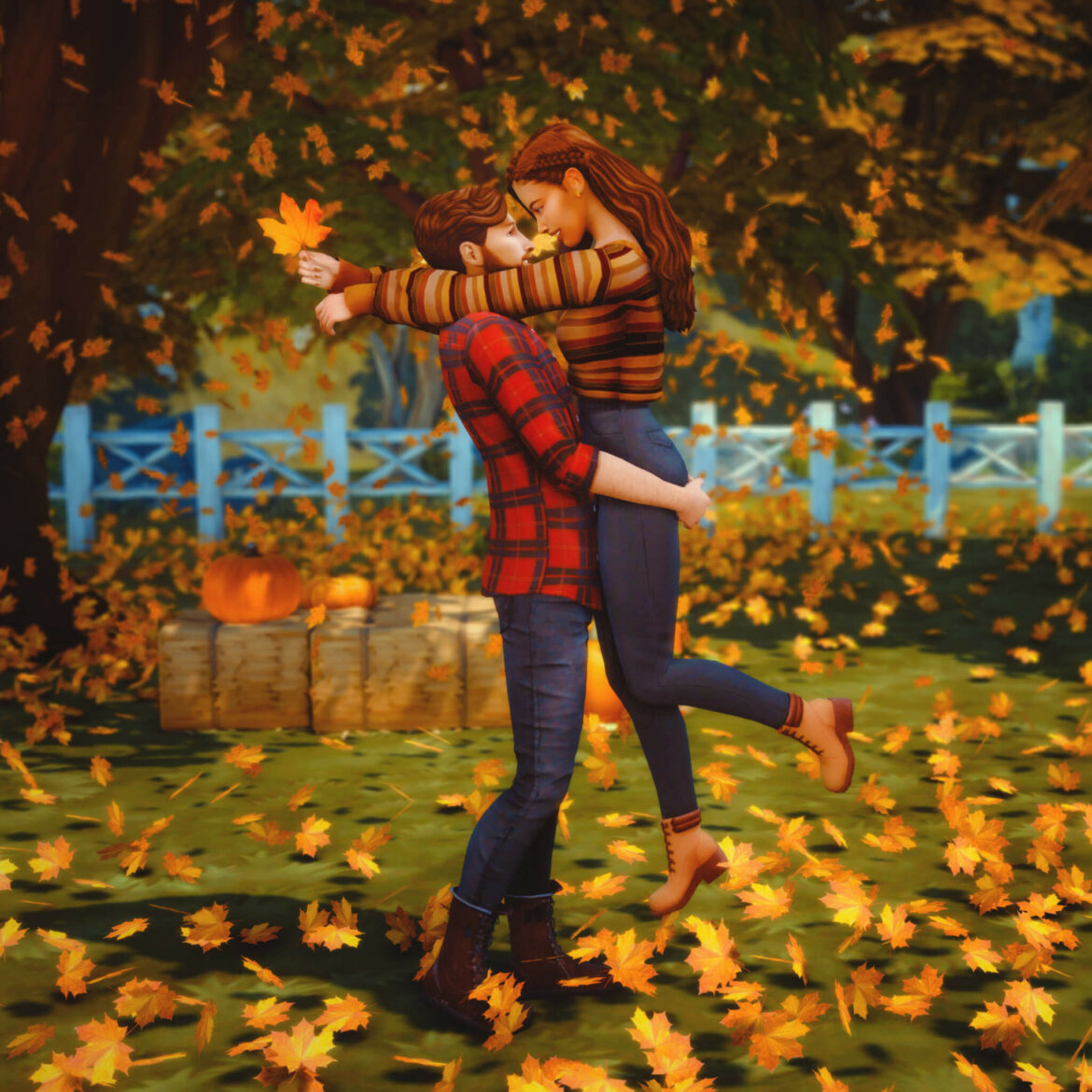 Sims 4 starry x katverse autumn couple poses