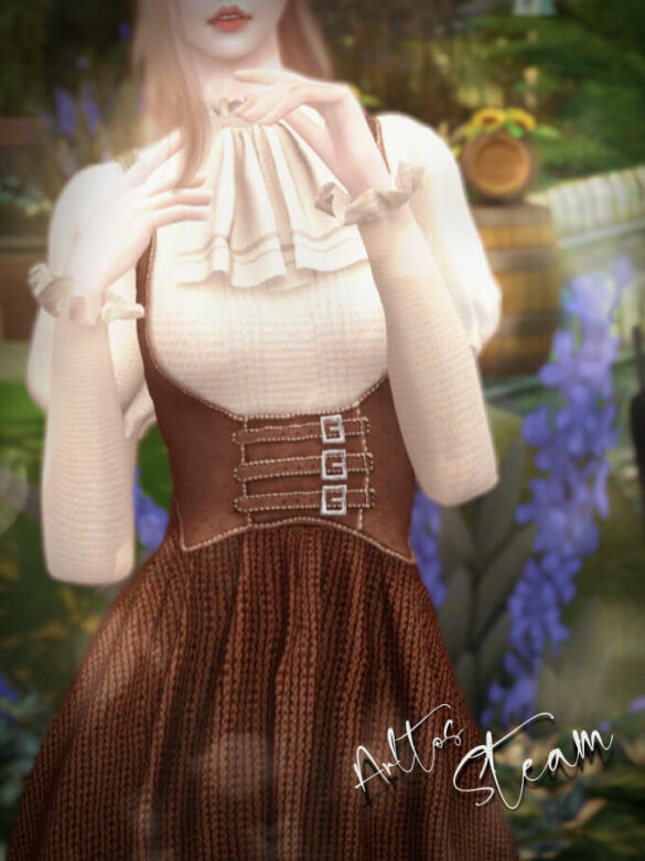 Sims 4 Steam dress at Arltos