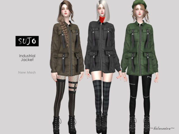 Sims 4 SUJO – Industrial Jacket by Helsoseira