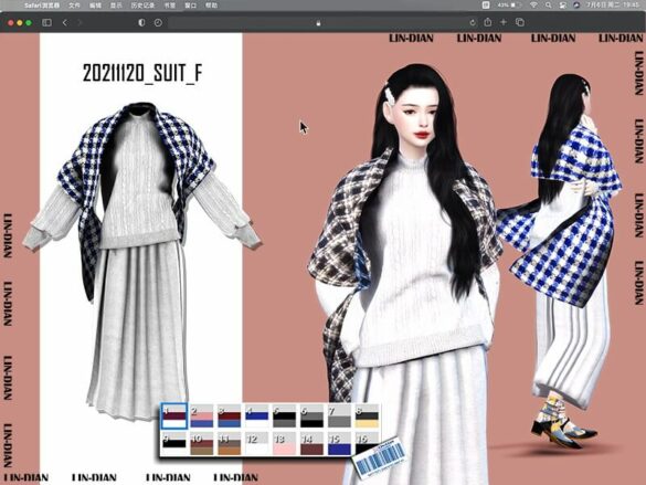 Sims 4 Sweaters and dresses and shawls by LIN_DIAN