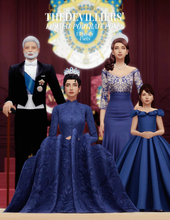 Sims 4 thedevilliers formal portrait posepack 13