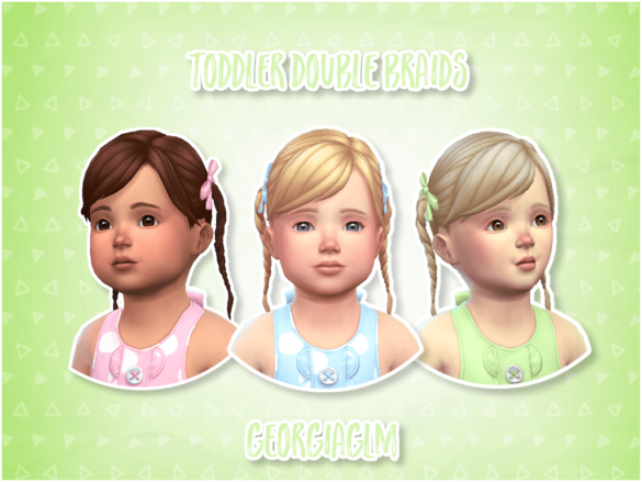 Sims 4 toddler double braids