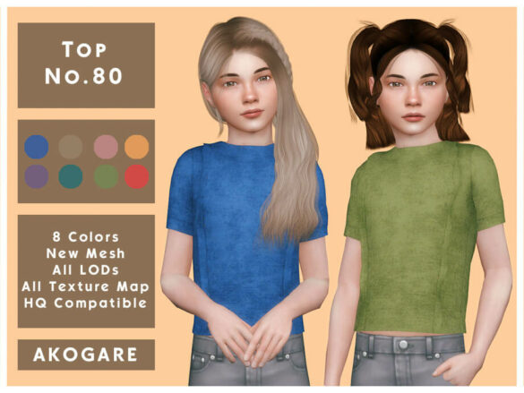 Sims 4 Top No.80 by Akogare