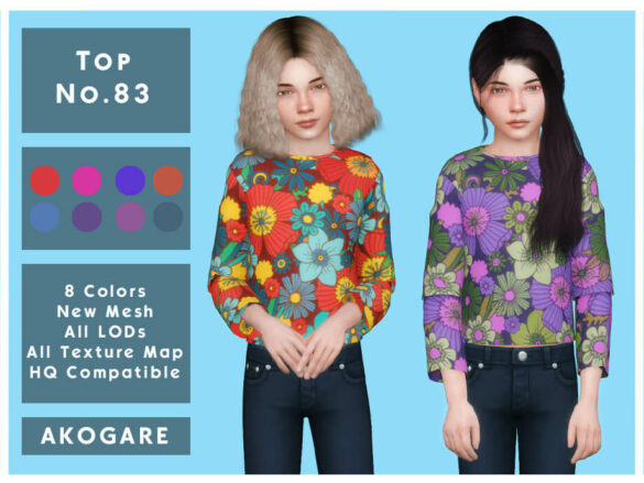 Sims 4 Top No.83 by Akogare at TSR