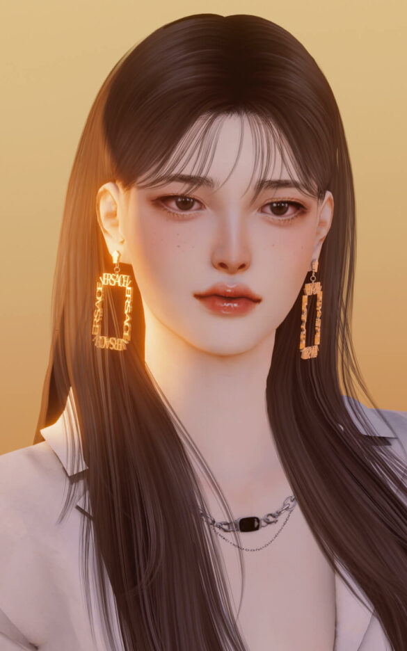 Sims 4 versace square hoop earrings hq compatible all
