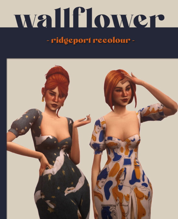 Sims 4 wallflower dress by ridgeport