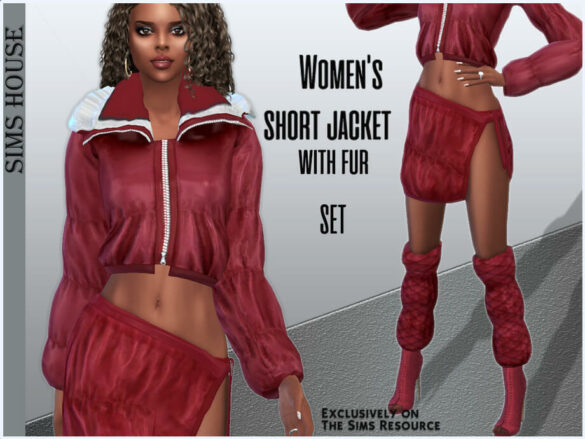 Women’s short jacket with fur by Sims House