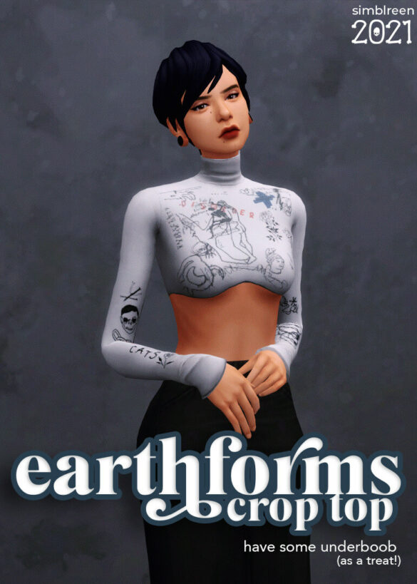 Sims 4 xldkx cc earthforms crop top