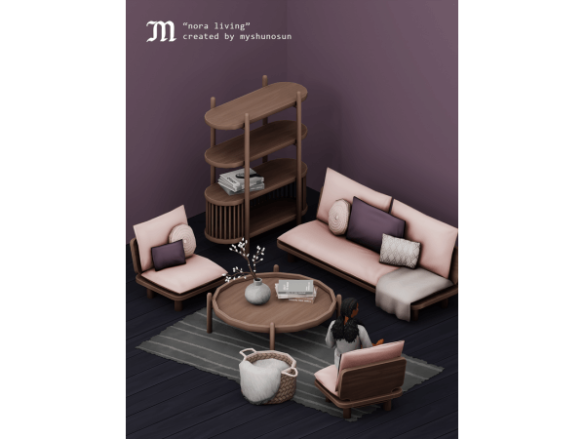 Sims 4 ✨ NORA LIVING by myshunosun