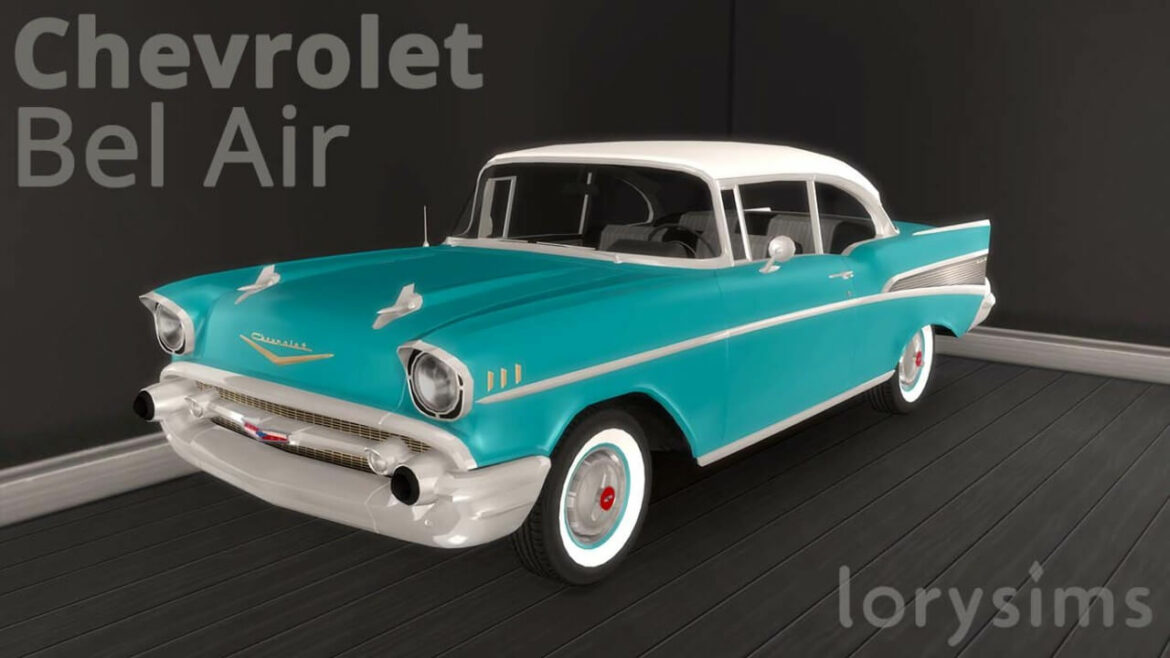 Sims 4 1957 Chevrolet Bel Air by LorySims