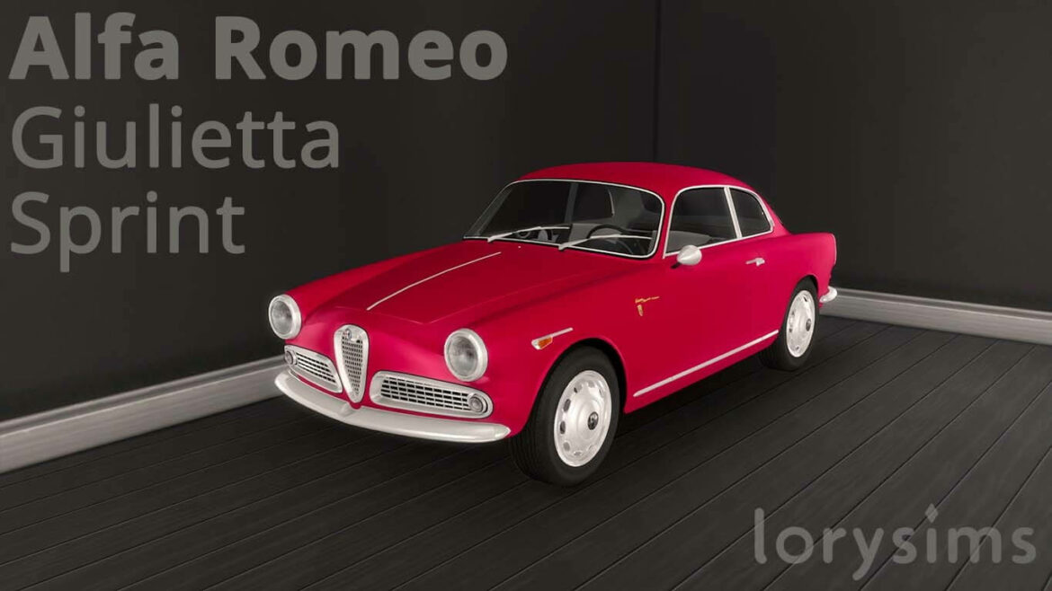 1958 Alfa Romeo Giulietta Sprint Veloce at LorySims - The Sims Game