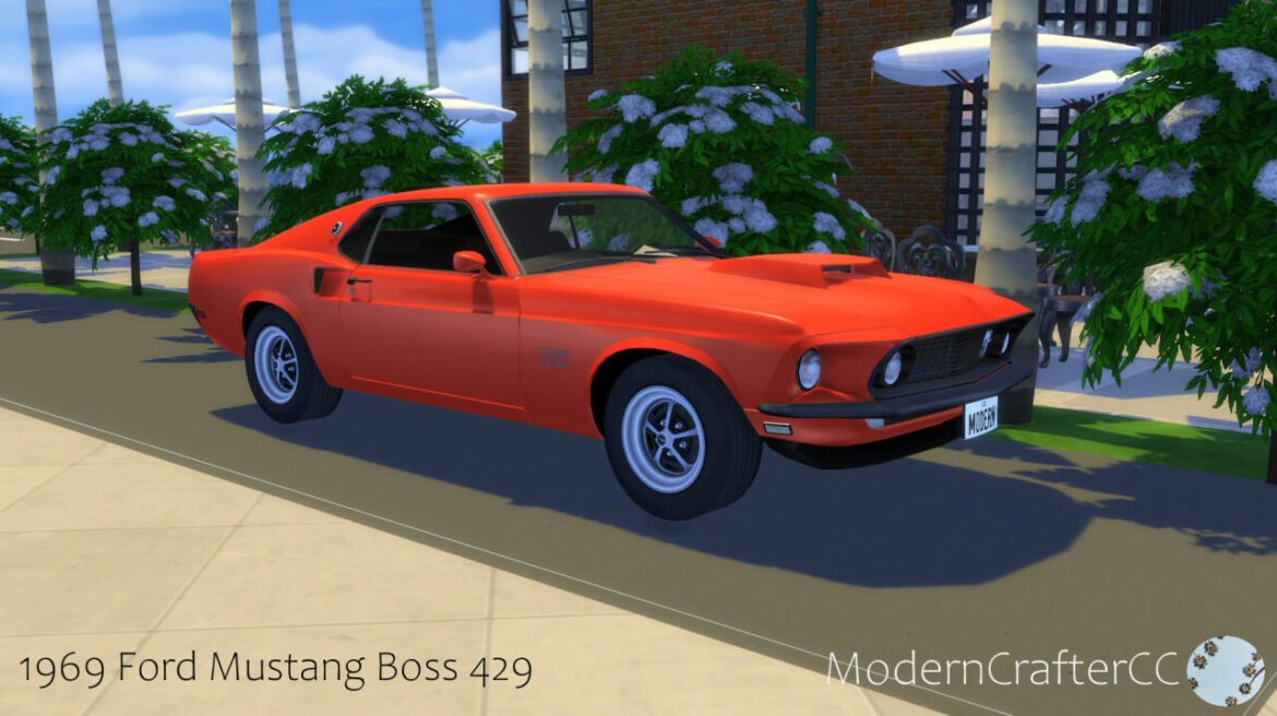 Sims 4 1969 Ford Mustang Boss 429 at Modern Crafter CC