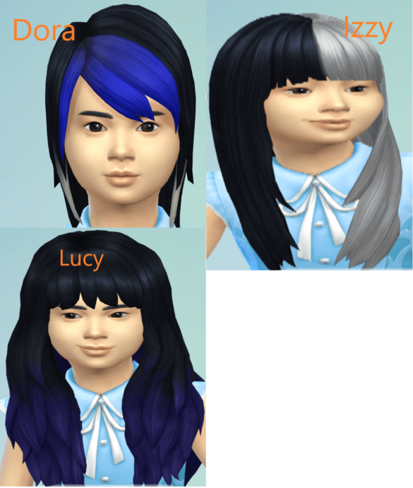 Sims 4 3 Hair Conversion to child