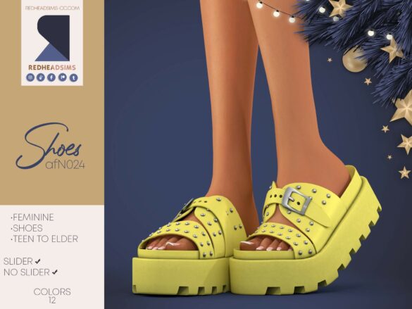 AF SHOES N024 | SLIDER + NO SLIDER Platform Sandals