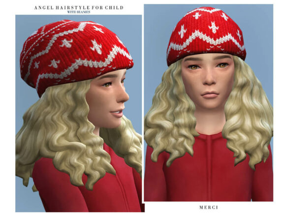 Sims 4 Angel Hairstyle for Child by -Merci- at TSR