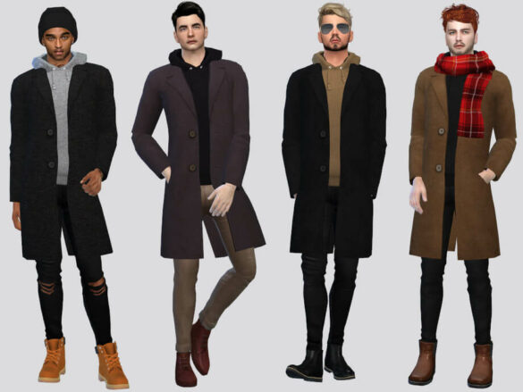 Sims 4 Aster Coat Hoodie by McLayneSims at TSR