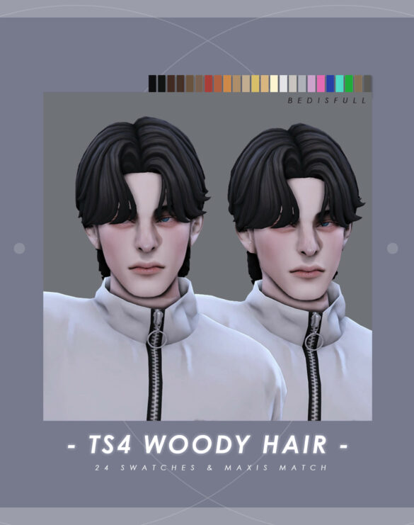 Sims 4 bedts4 m mm woody hair download