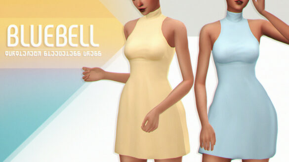 Sims 4 bluebell sleeveless turtlenecked dress