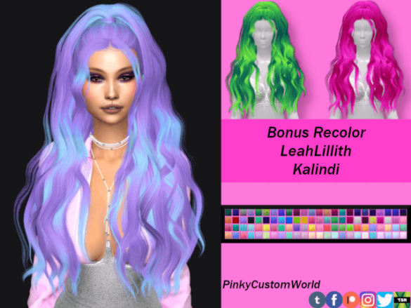 Bonus recolor of LeahLillith’s Kalindi hair